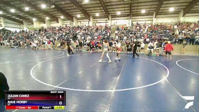 100 lbs Quarterfinal - Julian Canez, AZ vs Rave Morby, UT