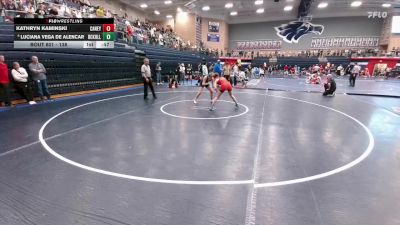 138 lbs Cons. Semi - Luciana Vega De Alencar, Prosper Rock Hill vs Kathryn Kaminski, Conroe Caney Creek