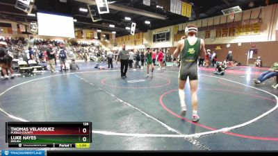 126 lbs Cons. Round 3 - Luke Hayes, Dinuba vs Thomas Velasquez, Pueblo County