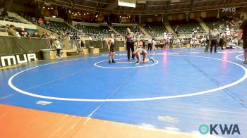 100 lbs 3rd Place - Wyatt Cox, Pocola Youth Wrestling vs Sophie Proctor, Henryetta Knights Wrestling Club