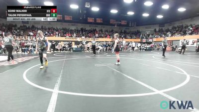 85 lbs Quarterfinal - Kord Walker, Hinton Takedown Club vs Talon Peterpaul, Chickasha Wrestling