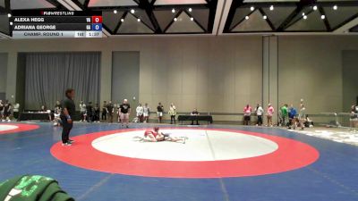 75 lbs Champ. Round 1 - Alexa Hegg, VA vs Adriana George, GA