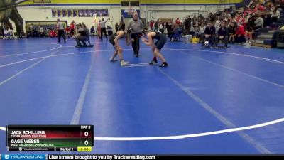 JV-5 lbs Round 1 - Jack Schilling, Cedar Rapids Jefferson vs Gage Weber, West Delaware, Manchester