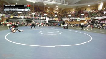 150 lbs Cons. Semi - Luke Clydesdale, Norton Community HS vs McCoy Nash, Cimarron HS