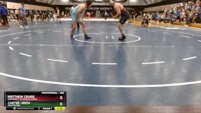 285 lbs Cons. Semi - Matthew Cruise, University Of Pennsylvania vs Carter Urich, Unattached