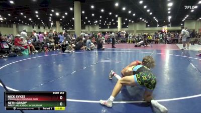 132 lbs Quarterfinal - Nick Sykes, Stronghold Wrestling Club vs Seth Grady, Wrestling Academy Of Louisiana