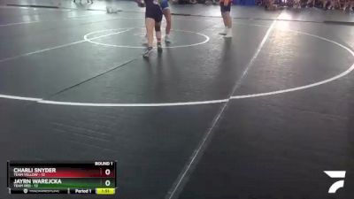 120 lbs Round 1 (6 Team) - Charli Snyder, Team Yellow vs Jayrn Warejcka, Team Red