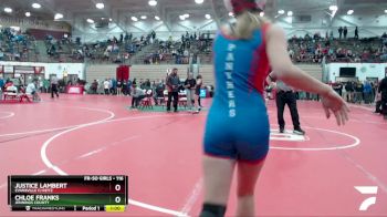 116 lbs Cons. Round 2 - Chloe Franks, Jennings County vs Justice Lambert, Evansville FJ Reitz