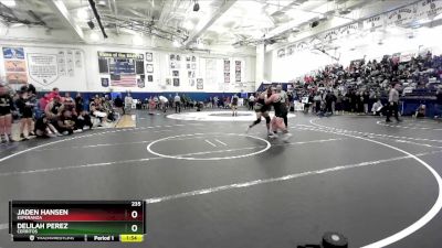 235 lbs Champ. Round 2 - Delilah Perez, Cerritos vs Jaden Hansen, Esperanza