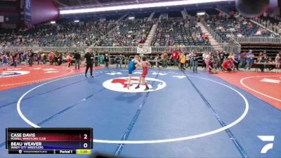 78 lbs Quarterfinal - Case Davis, Powell Wrestling Club vs Beau Weaver, Windy City Wrestlers