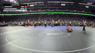 D1-126 lbs Cons. Round 2 - Logan Welmerink, Rockford HS vs Bryce Holt, Romeo HS