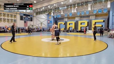 285 lbs Quarterfinal - Cameron Black, Salesianum vs Cael DeNigris, Delaware Military Academy