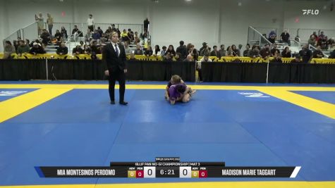Mia Montesinos Perdomo vs Madison Marie Taggart 2026 Pan IBJJF Jiu-Jitsu No-Gi Championship