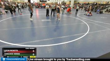 160 lbs Cons. Round 1 - Lucas Ricketts, KY vs Torrance Adkins, TX