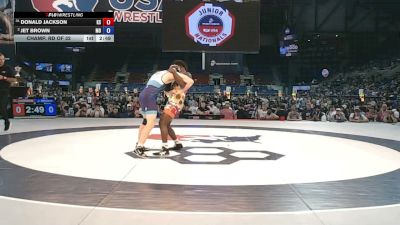 157 lbs Champ. Rd Of 32 - Donald Jackson, Kansas vs Jet Brown, Missouri