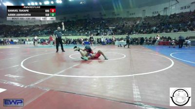 130 lbs Consi Of 16 #1 - Samuel Takape, Kingfisher YellowJackets vs Aiden Ashworth, Fairland Owls