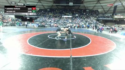 Boys 4A 113 lbs Champ. Round 2 - Jayden Vo, Spanaway Lake vs Andres Vargas, Lake Stevens