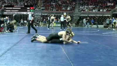 3A-215 lbs Champ. Round 1 - Meric Hagarty, Waverly-Shell Rock vs Holden Heideman, Linn-Mar