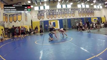 120 lbs Round 2 (8 Team) - Rylan Webber, Claw WC vs Connor Barnes, Applied Pressure WC