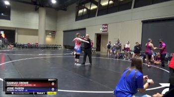 175 lbs Semis (4 Team) - Josie Faison, Patriots WC White vs Hannah Crowe, Untouchable Lady Reapers