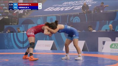 65 kg 1/2 Final - Vasiliki Karavanou, Greece vs Aisha Abdimalik, Kazakhstan