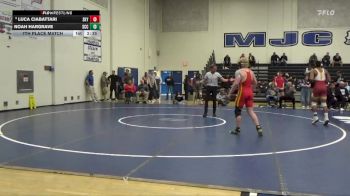 184 lbs 7th Place Match - Noah Hargrave, Sacramento City College vs Luca Ciabattari, Skyline College