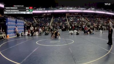 3A 157 lbs Semifinal - Deion Marshall, Dudley vs Imon Freeman, Montgomery Central High School