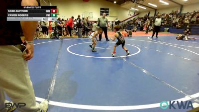 40 lbs Consi Of 8 #2 - Kase Zappone, Barnsdall Youth Wrestling vs Cavon Rogers, Berryhill Wrestling Club