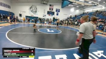 70-77 lbs Quarterfinal - Fischer Lewis, Thermopolis Middle School vs Marshall Brown, Greybull MS