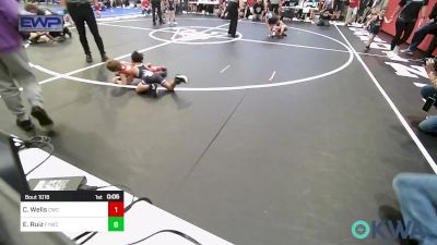 45 lbs Quarterfinal - Charley Ray Wells, Claremore Wrestling Club vs Edgar Ruiz, Fayetteville Youth Wrestling Club