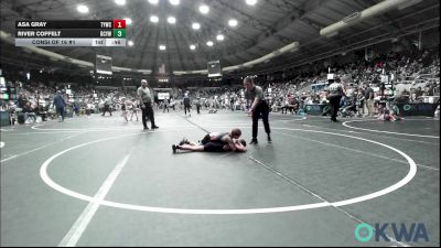 55 lbs Consi Of 16 #1 - Asa Gray, Talihina Youth Wrestling Club vs River Coffelt, Bridge Creek Youth Wrestling