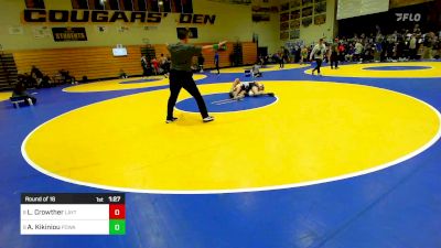 147 lbs Round Of 16 - Logan Crowther, Layton (UT) vs Arseni Kikiniou, Poway