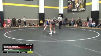 155 lbs Quarterfinal - Kara Kuge, Team Nazar Training Center vs Addeline Graser, Nebraska Wrestling Academy