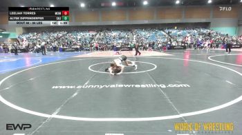 68 lbs 2nd Place - Leeliah Torres, Crusader Wrestling vs Alyse Diffenderfer, California Grapplers