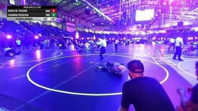 74 lbs Consolation - Evelyn Young, Garage Kidz WC vs Caiden Stocks, True Grit Wrestling