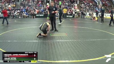 110 lbs Cons. Round 1 - Michael-James Poindexter, Ares WC vs Maliki Witek, Grayling Grapplers