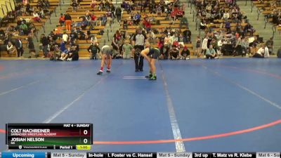 95 lbs Cons. Round 3 - Colt Nachreiner, Sarbacker Wrestling Academy vs Josiah Nelson, N8