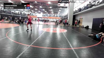 138 lbs Semifinal - Logan Svoboda, NWTC vs Riley Dilka, Greater Heights