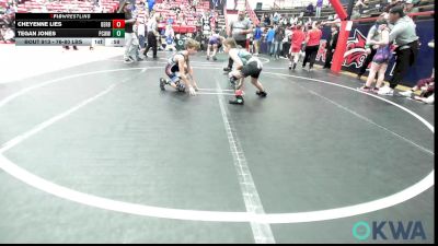 76-80 lbs Rr Rnd 2 - CHEYENNE LIES, Derby Wrestling Club vs Tegan Jones, Ponca City Wildcat Wrestling