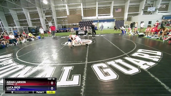 126 lbs Round 1 (6 Team) - Aidan Larson, Oregon vs Luca Rios, Texas Red