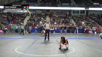 100 lbs Quarterfinal - Molly Johnson, Marysville vs Alexandra Ramirez Gutierrez, Dodge City Wrestling Academy