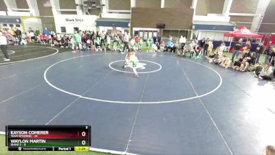 63 lbs Quarters & Wb (16 Team) - Waylon Martin, Idaho 2 vs Kayson Comerer, Team Wyoming