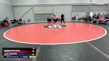 130 lbs Round 5 (6 Team) - Alexes Spaulding, Indiana vs Faith Burgess, Michigan