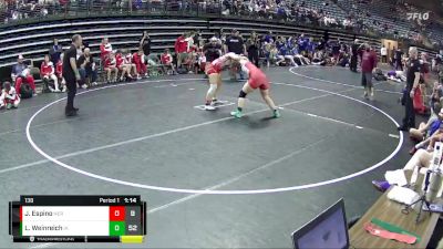 138 lbs Semis & 1st Wrestleback (8 Team) - Jazlyn Espino, Nebraska Red vs Lily Weinreich, Team Iowa