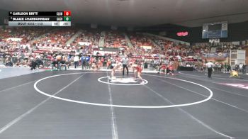 113 lbs Cons. Round 3 - Carlson Britt, Columbus HS vs Blaize Charbonneau, Clay Center Community HS
