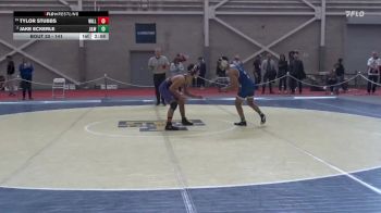 141 lbs Champ. Round 1 - Tylor Stubbs, Williams College vs Jake Eckerle, Johnson & Wales (RI)