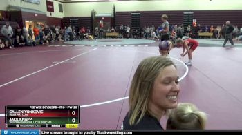 PW-20 lbs Round 3 - Callen Yonkovic, Indee Mat Club vs Jack Knapp, Western Dubuque Little Bobcats