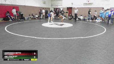 120 lbs Champ. Round 1 - Abe Coackley, Junipero Serra vs Andronico Netto, King`s Academy