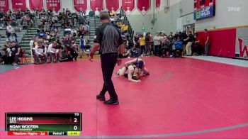 113 lbs Cons. Round 3 - Noah Wooten, Fruita Monument vs Lee Higgins, Rifle
