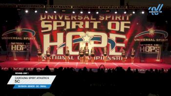 Carolina Spirit Athletics - 5C [2025 L5 Senior - D2 - Small Day !] 2025 Spirit of Hope Grand Nationals